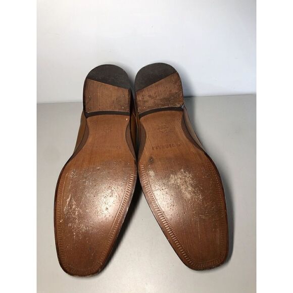 Quirelli Brown Leather Slip On Square Toe Dress Loafers Shoes Men Sz 29/11.5M US - Picture 13 of 16
